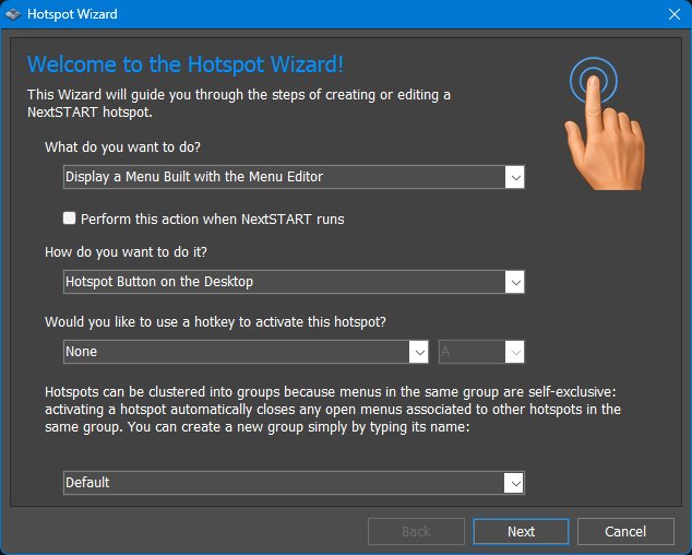 Hotspot Wizard main page