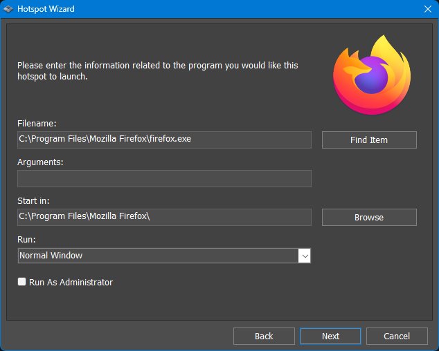 Hotspot Wizard program action
