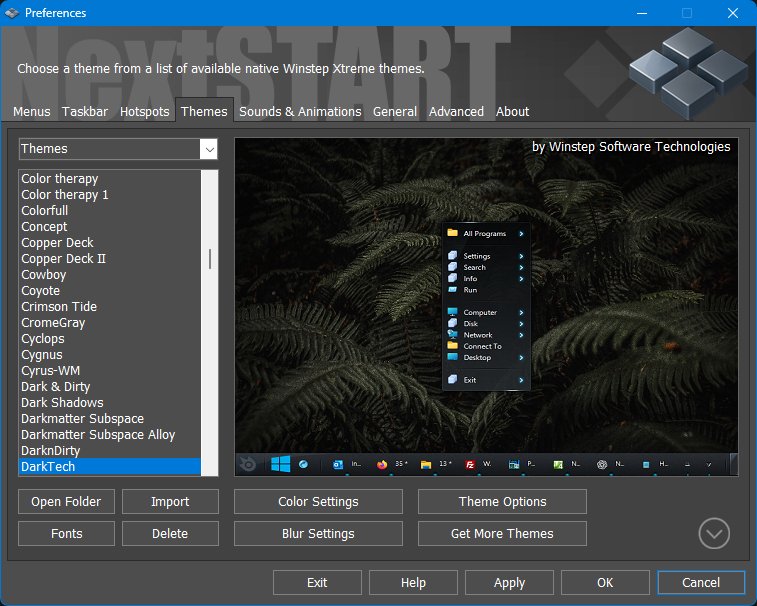 Themes tab