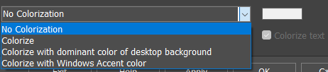Theme colorization options