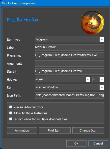 Item Properties dialog